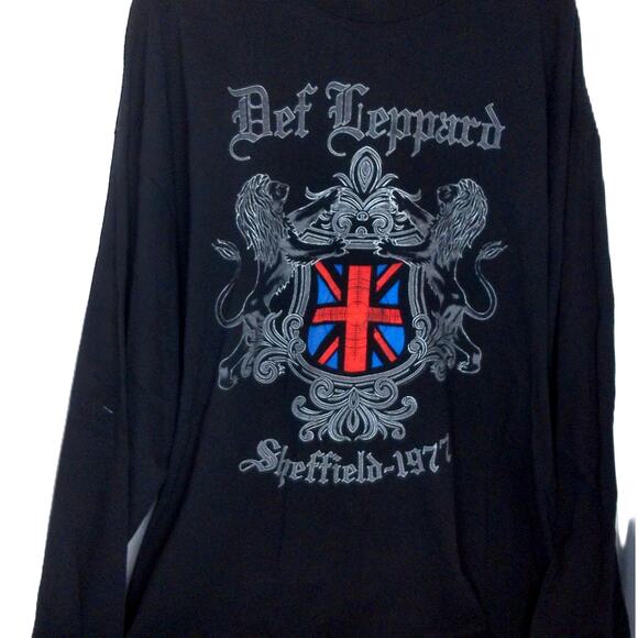 Vintage Def Leppard Sheffield 1977 Long Sleeve T-Shirt Size Mens Size XXL - Picture 4 of 4